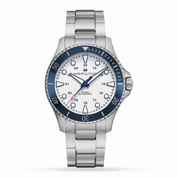 Hamilton Khaki Navy Scuba Auto Silver Dial Stainless Steel Bracelet 43mm H82505150