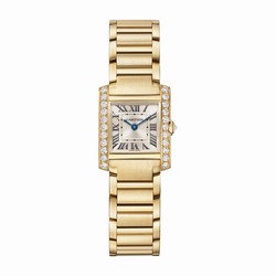 Cartier Tank Francaise details Small Model Quartz Movement Yellow Gold Diamonds WJTA0039
