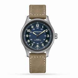 Hamilton Khaki Field Titanium Blue Dial Brown Strap 42mm H70545540