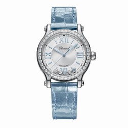 Chopard Happy Sport 33mm Aqua Marine Limited Editon Ladies details Silver 278608-3009