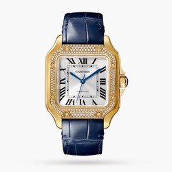 Cartier Santos De Cartier details Santos details Medium Model Mechanical Movement With Automatic Winding Leather Yellow Gold WJSA0013