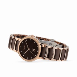Rado Centrix 30mm Stainless Steel Ladies details Brown R30024732