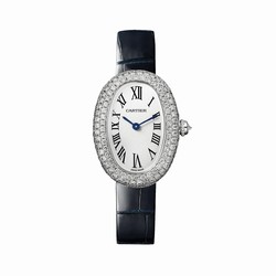 Cartier Baignoire details small model quartz movement. 18K white gold (750/1000) case set with brilliant-cut diamonds. WJBA0015