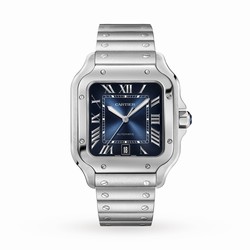 Cartier Santos De Cartier details Large Model Automatic Movement Steel Interchangeable Metal And Leather Bracelets WSSA0030