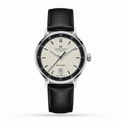 Hamilton American Classic Intra-matic Auto 40mm Mens details Cream H38425720