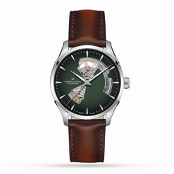 Hamilton Jazzmaster Open Heart 40mm Mens details Green H32675560