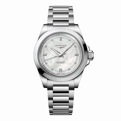 Longines Conquest 34mm Ladies details Mother Of Pearl L34304876