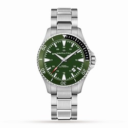 Hamilton Khaki Navy Scuba Auto 40mm Mens details Green H82375161