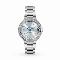 Cartier Ballon Bleu De Cartier details 33mm Automatic Movement Steel Diamonds W4BB0028