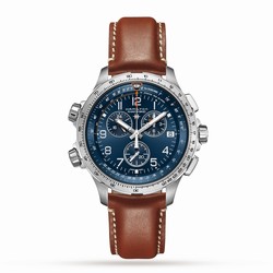 Hamilton Khaki Aviation X-Wind GMT Chrono Quartz 46mm Mens details Blue H77922541
