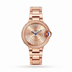 Cartier Ballon Bleu De Cartier details 33mm Automatic Movement Rose Gold Diamonds WJBB0077