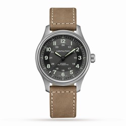 Hamilton Khaki Field Titanium Auto 42mm Mens details Grey H70545550