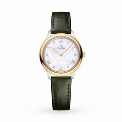 Omega De Ville Prestige 27.5mm Steel ? Yellow Gold On Leather Strap O43423286055001