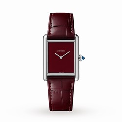 Cartier Tank Must De Cartier Large Model Quartz Movement Steel Leather WSTA0054