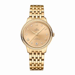 Omega De Ville Prestige 34mm Ladies details Yellow Gold O43455342058001