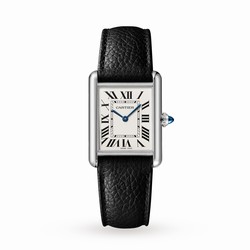 Cartier Tank Must Large Model Quartz Movement Steel Leather WSTA0041