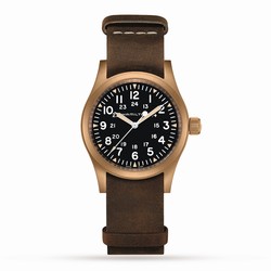 Hamilton Khaki Field Mechanical Bronze 38mm Mens details Black H69459530