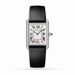 Cartier Tank Must details Large Model Quartz Movement Steel Diamonds W4TA0017